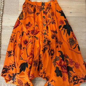 Maeve autumnal patter maxi skirt